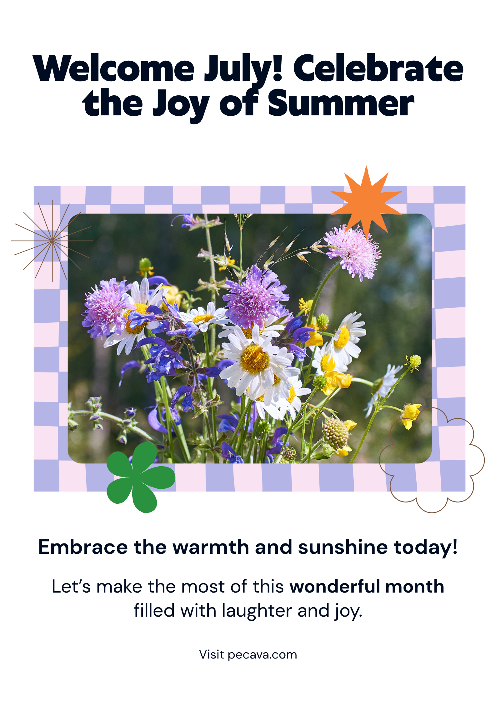 PECAVA Poster – Welcome July! (FREE)