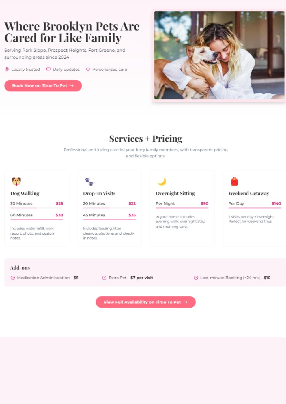 Mini Booklet for Pet Care Business